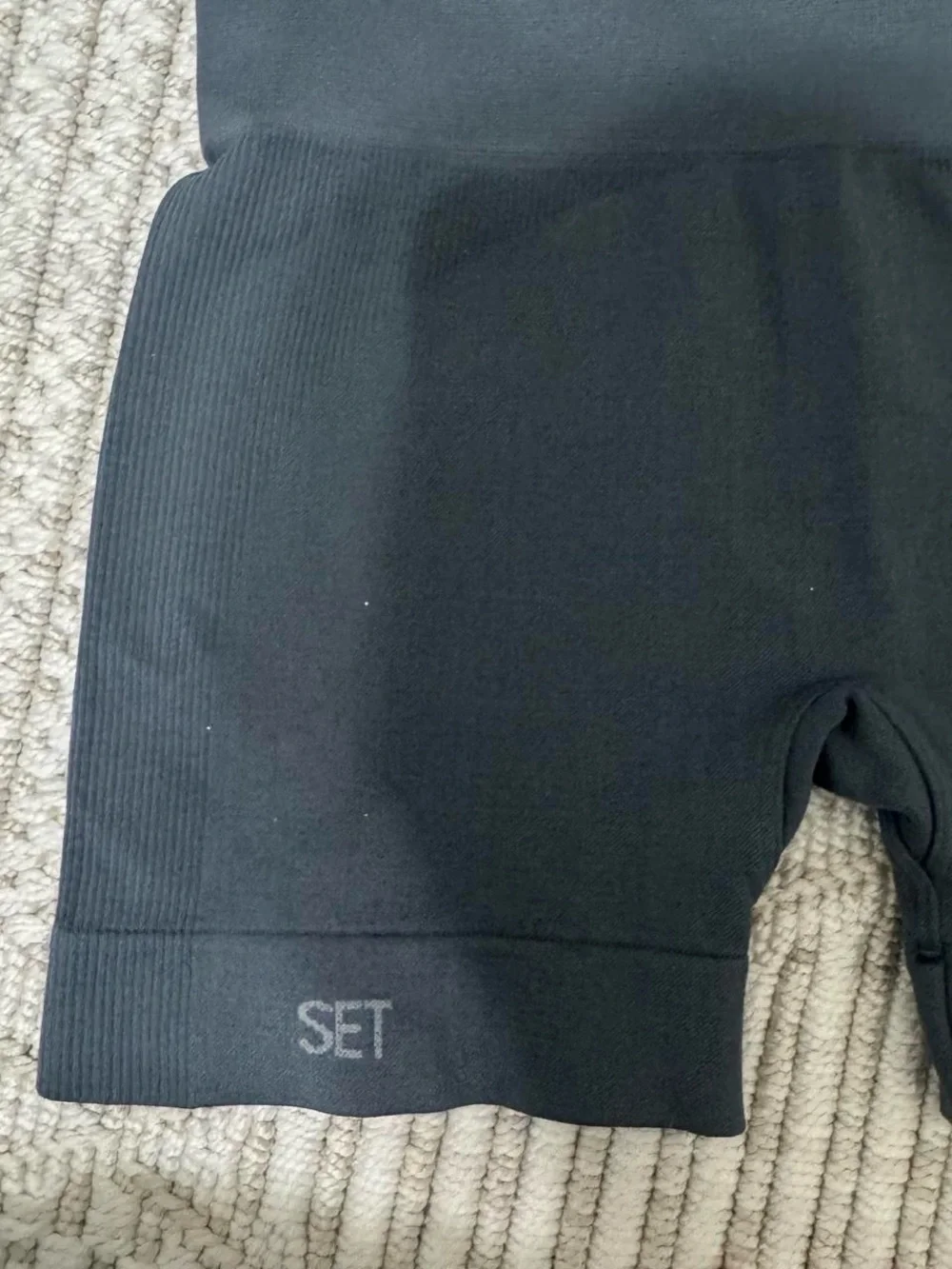 SET Active black ribbed
